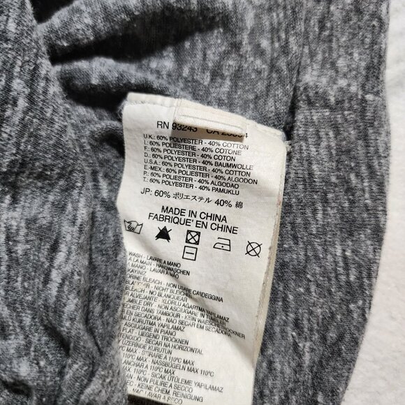 Diesel Black Gold Gray Ruched V-Neck Short Sleeve Top Sz XS - Discontinued - Picture 4 of 4